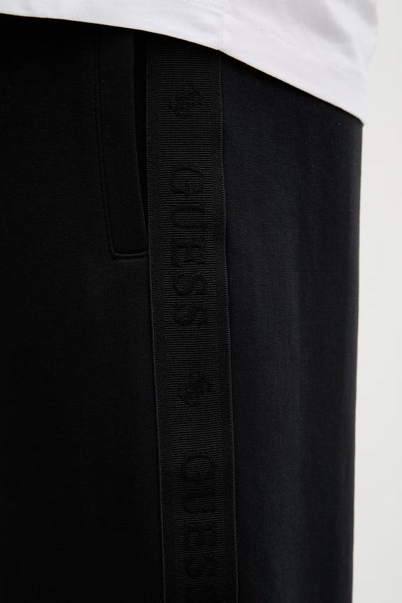 Guess donji dio trenirke za muškarce s pamukom THOR crna Z6YB13.K4965