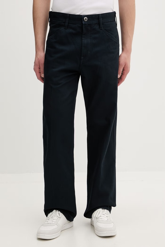 G-Star παντελόνι κανονικό ανδρικό βαμβακερό 5pkt Relaxed Straight σκούρο μπλε D28934.E514