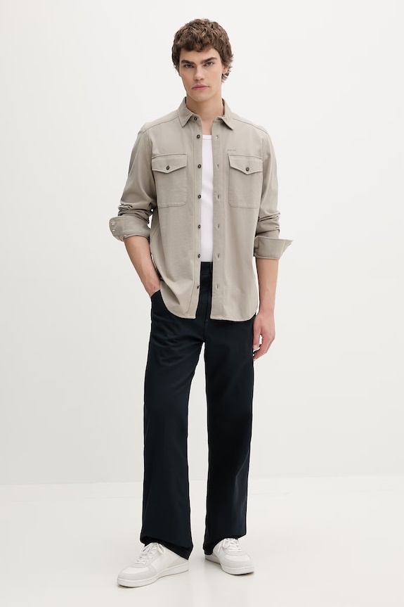 G-Star παντελόνι κανονικό ανδρικό βαμβακερό 5pkt Relaxed Straight D28934.E514 σκούρο μπλε AW26