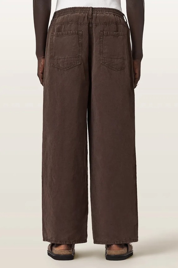 AllSaints pantaloni pentru bărbați, cu amestec de in KORTEN M086TE maro AW26