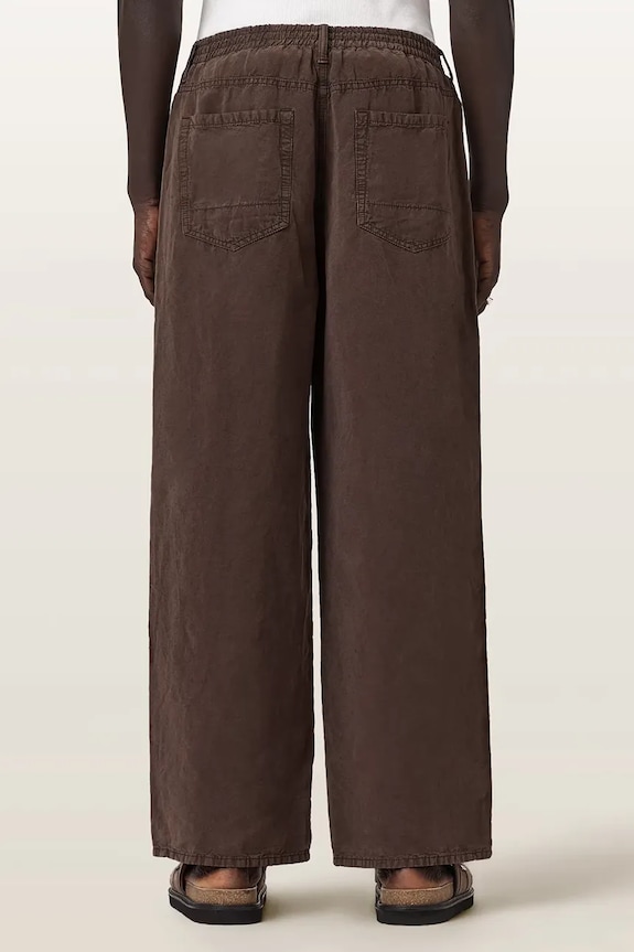 AllSaints pantaloni pentru bărbați, cu amestec de in KORTEN M086TE maro AW26
