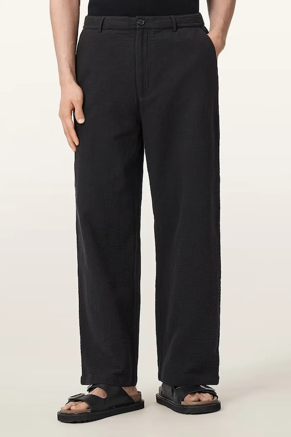 AllSaints pantaloni pentru bărbați, din bumbac TAIKO negru M035TE