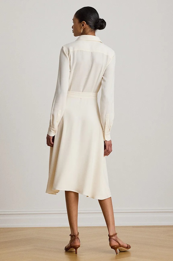 Lauren Ralph Lauren šaty s rozšíreným strihom 200P14803 béžová AW26