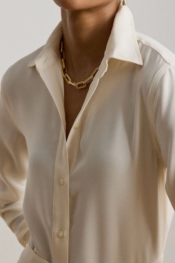 Lauren Ralph Lauren šaty s rozšíreným strihom béžová 200P14803