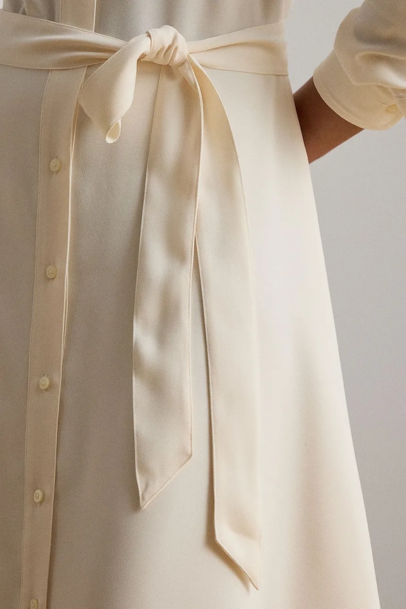 Lauren Ralph Lauren šaty s rozšíreným strihom 200P14803 béžová