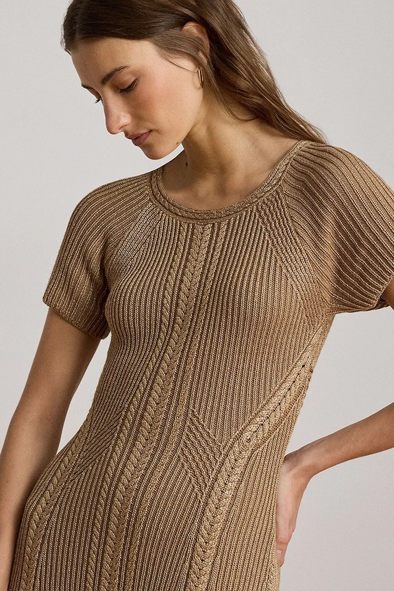 Lauren Ralph Lauren sukienka z wiskozą zielony 200P13816