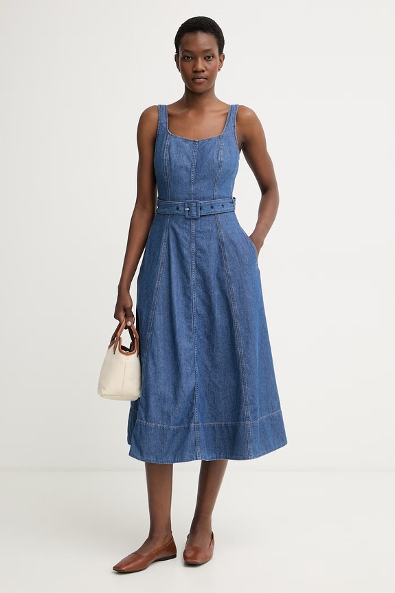 Tommy Hilfiger šaty rifľové WW0WW49995 modrá AW26