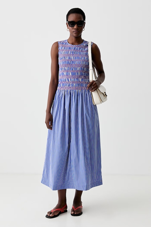 Tommy Hilfiger šaty s rozšíreným strihom bavlnené WW0WW49883 modrá AW26
