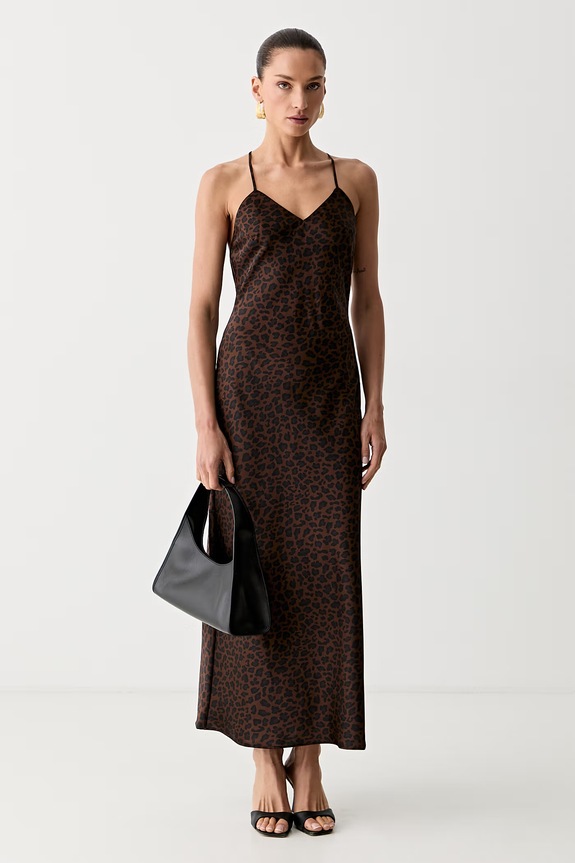 Morgan платье в бельевом стиле RINE 261.RINE коричневый AW26