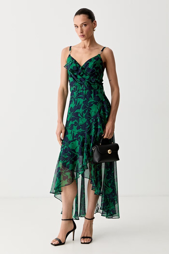 Morgan расклешенное платье RDOLSOU 261.RDOLSOU зелёный AW26