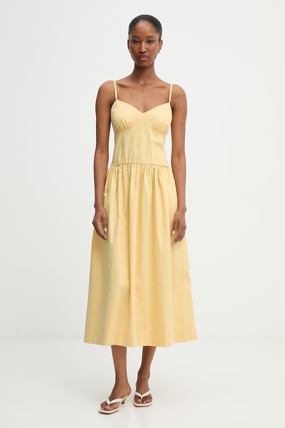 Morgan vestito in cotone con elastan RDADY giallo 261.RDADY