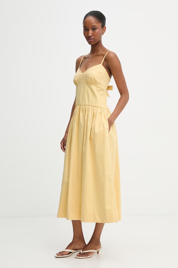Morgan vestito in cotone con elastan RDADY giallo 261.RDADY