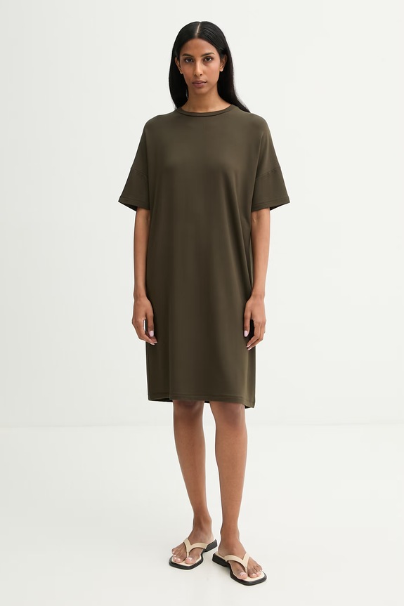 Marc O'Polo sukienka oversize z modalu zielony 5000014399