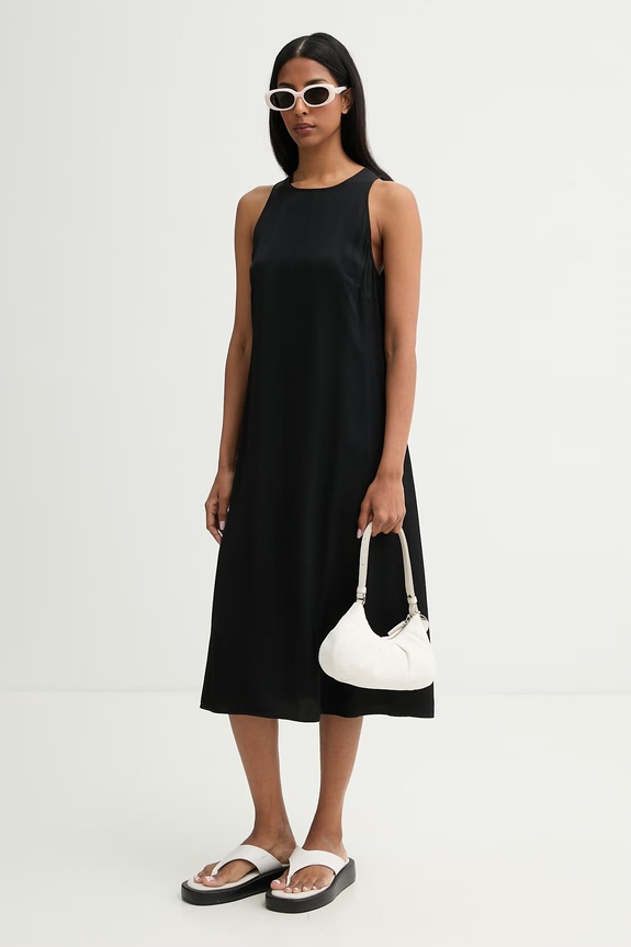 Marc O'Polo sukienka letnia z wiskozy 5000014353 czarny AW26