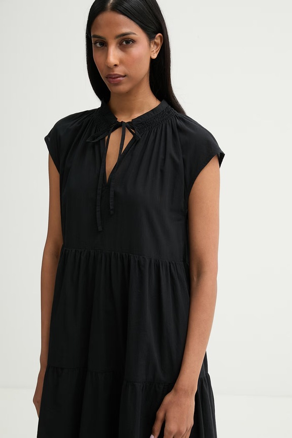 Marc O'Polo sukienka babydoll bawełniana czarny 5000014330