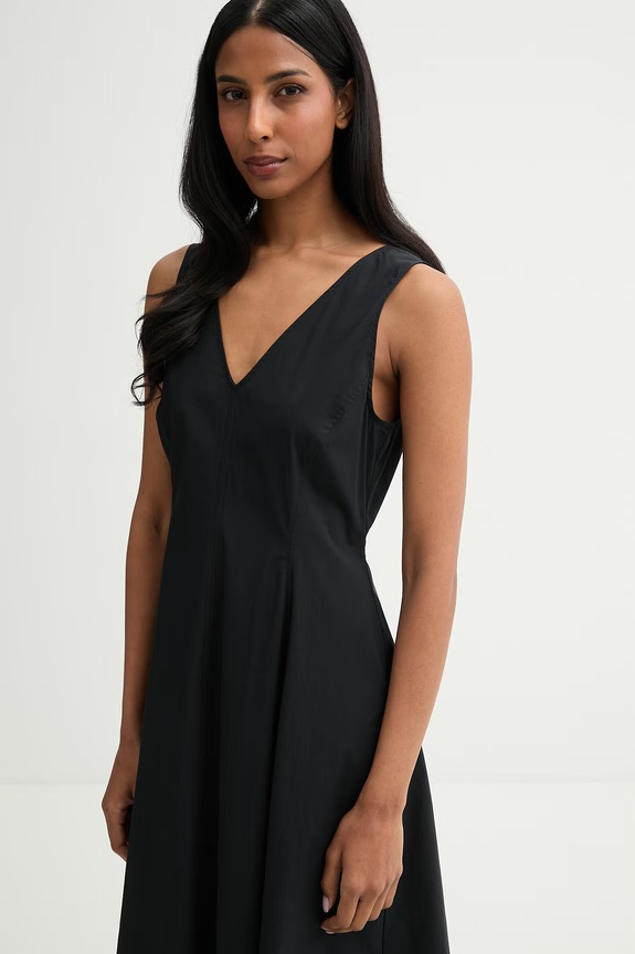 Marc O'Polo rochie evazată cu bumbac negru 5000014319