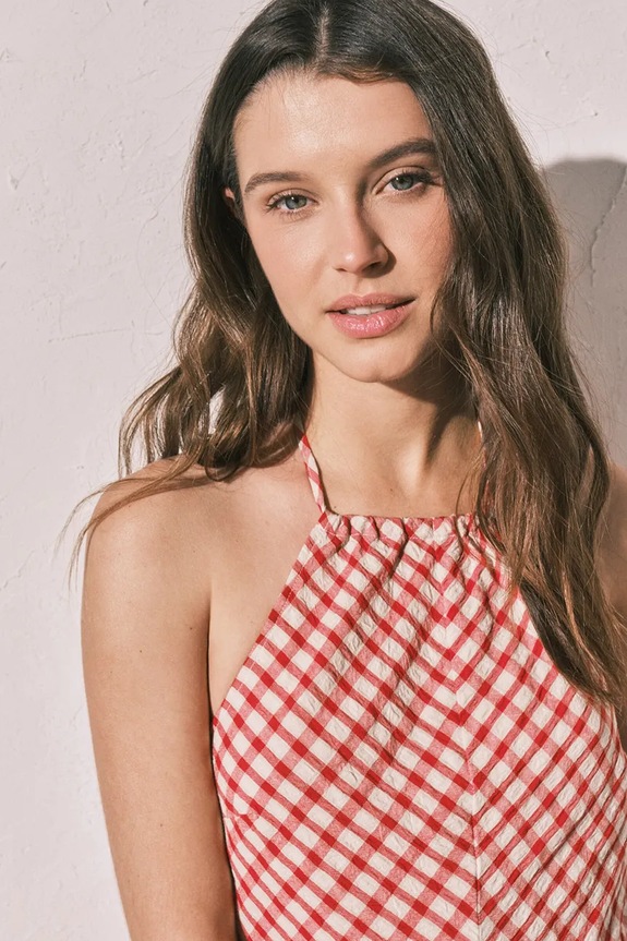 women'secret rochie halter cu vâscoză 5543716 rosu