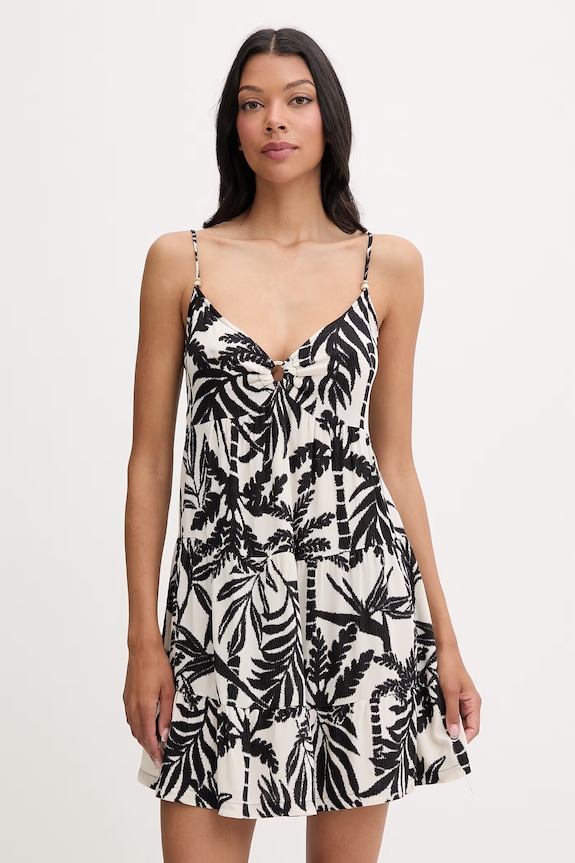 Women'secret rochie de vară din vâscoză negru 4923669