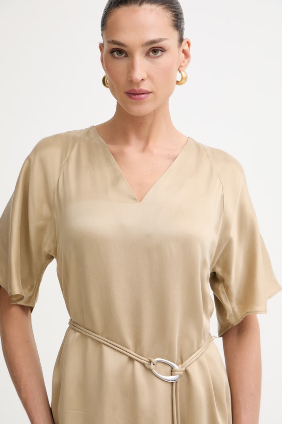BOSS Orange haljina oversize s bakrom C_Derena bež 50564291