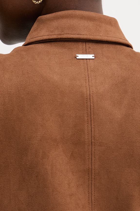 DKNY šaty s rozšíreným strihom DJ6D9265 hnedá