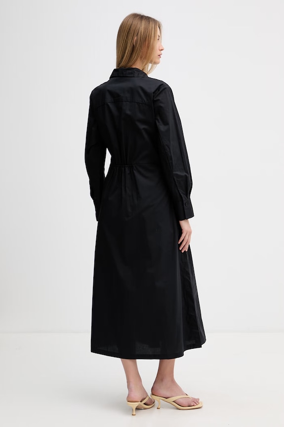 Odzież DKNY sukienka koszulowa bawełniana DJ5D9081 czarny