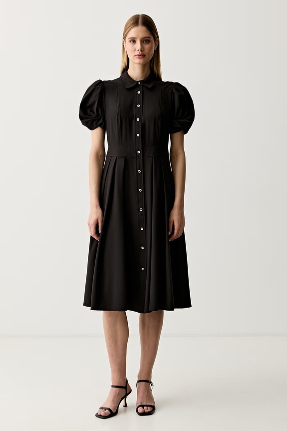DKNY sukienka rozkloszowana czarny DD611T45