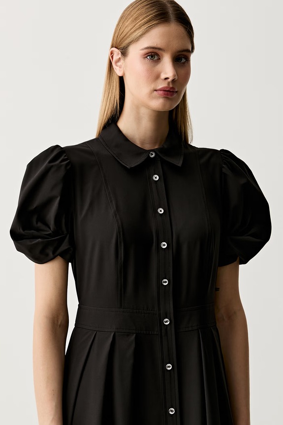 DKNY sukienka rozkloszowana czarny DD611T45