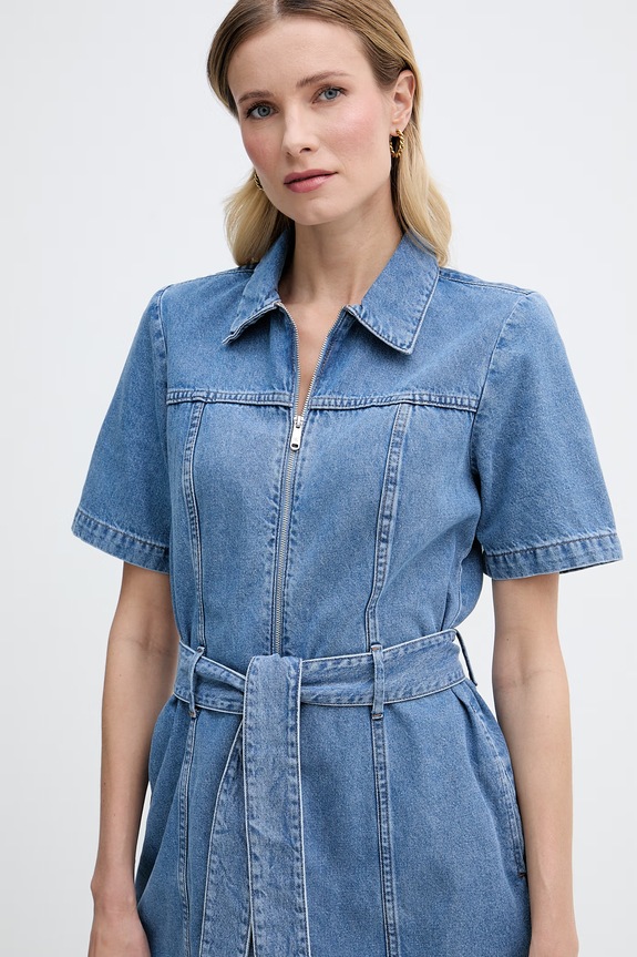 Calvin Klein Jeans φόρεμα ντένιμ μπλε LV047G738G