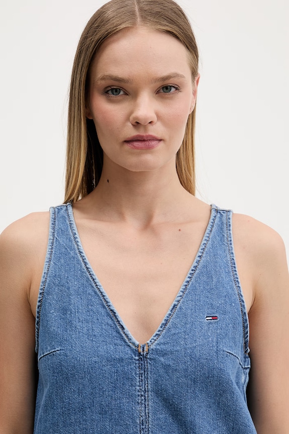Tommy Jeans sukienka jeansowa niebieski DW0DW22876