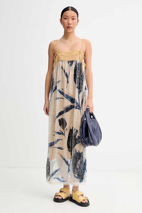 MUNTHE sukienka NARA 262132126224 brązowy AW26