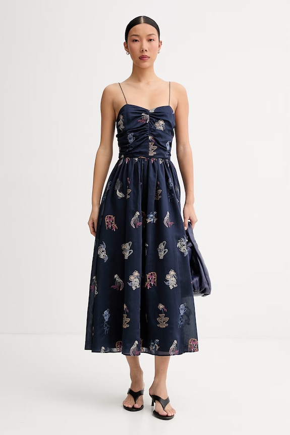 MUNTHE sukienka NOVA 262130026228 granatowy AW26