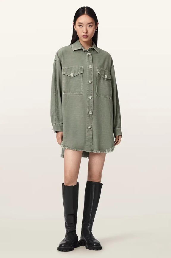 AllSaints σεμιζιέ με lyocell HETTIE πράσινο W198DE