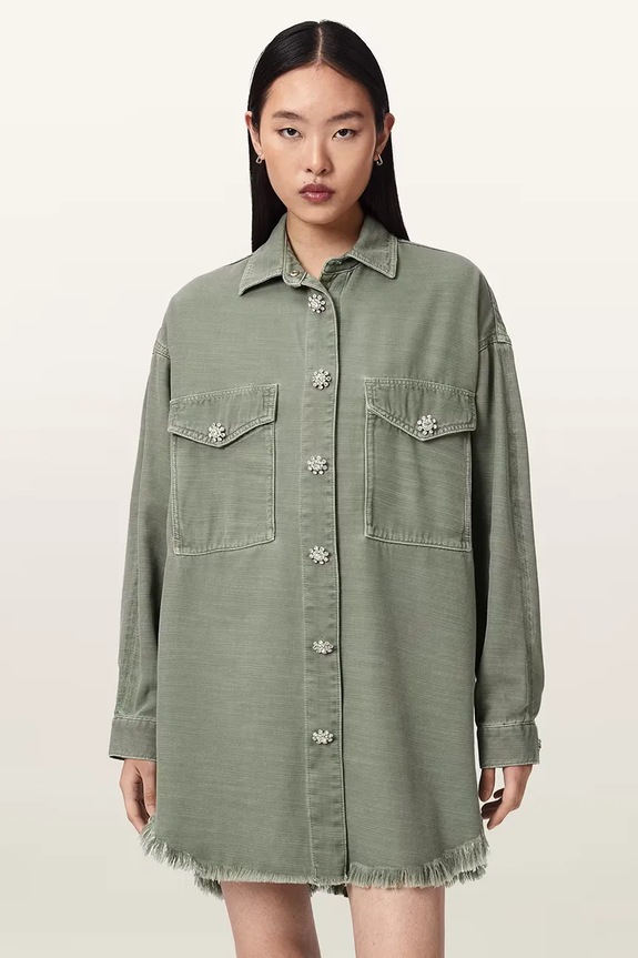 AllSaints σεμιζιέ με lyocell HETTIE πράσινο W198DE