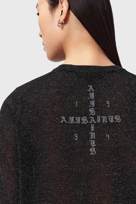 AllSaints sukienka z wiskozą TILLII czarny W176DE