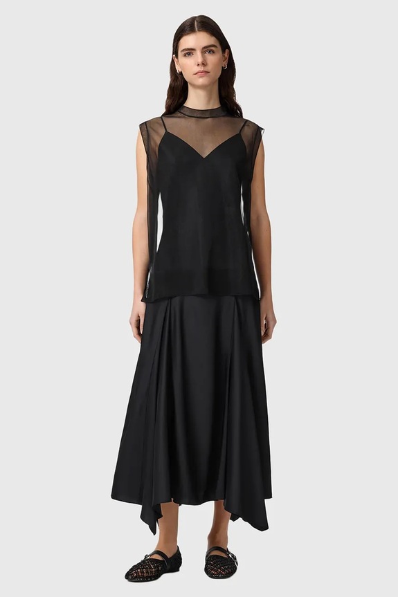 Îmbrăcăminte AllSaints rochie din denim AVA W167DE negru
