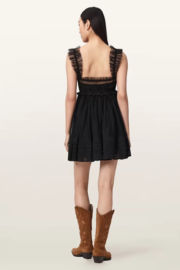 AllSaints sukienka ANGELA W144DE czarny AW26