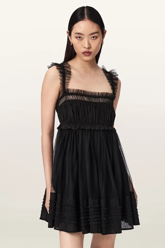 AllSaints sukienka ANGELA czarny W144DE