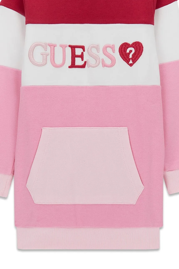 DÍVKA Guess letní šaty bavlněné K6YK01.K3830.9BY2 růžová