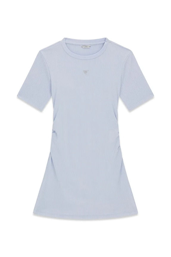 Guess priliehavé šaty s viskózou modrá J6YK22.K5179.9BY2