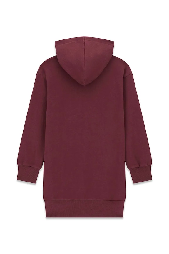 Guess šaty bavlněné J6YK07.K3959.9BY2 burgundské AW26