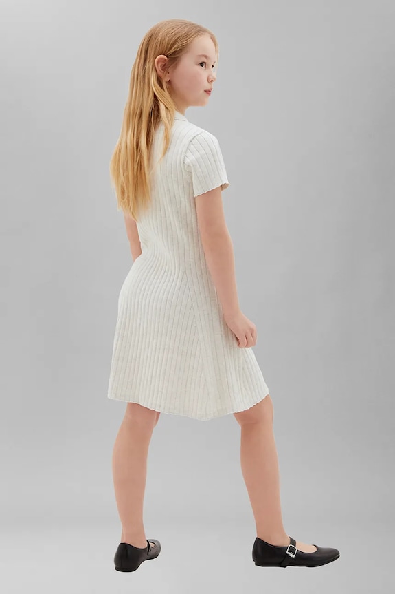 Dievča Calvin Klein Jeans šaty s rozšíreným strihom bavlnené LVCKTJH05G.128.170.9BY2 biela