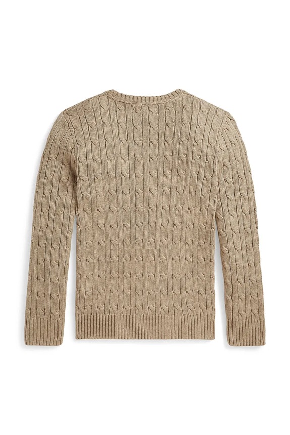 Polo Ralph Lauren pulover otroški bombažen 323702674513 bež AW26