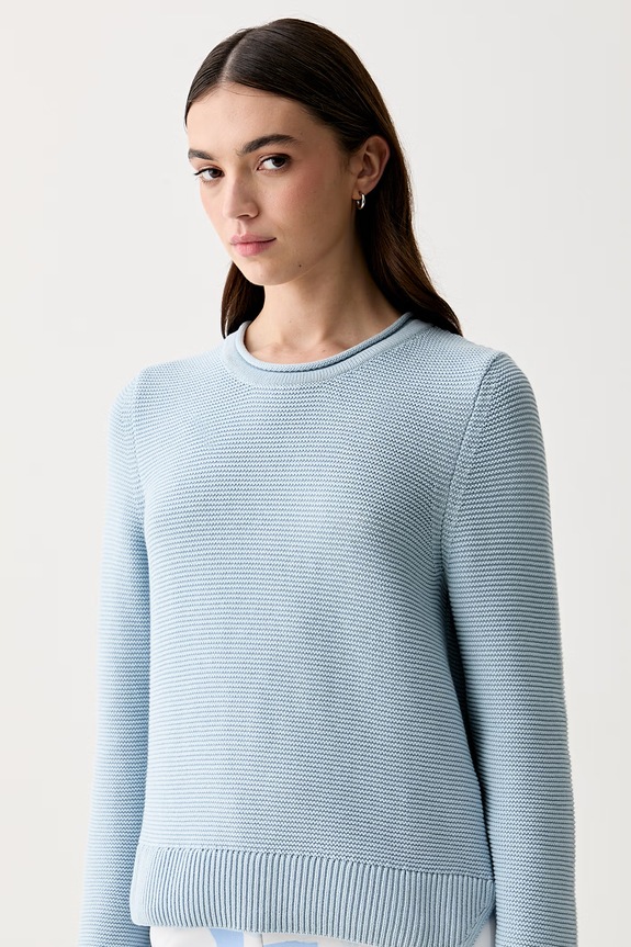 Barbour sweter damski bawełniany Fawley niebieski LKN1775