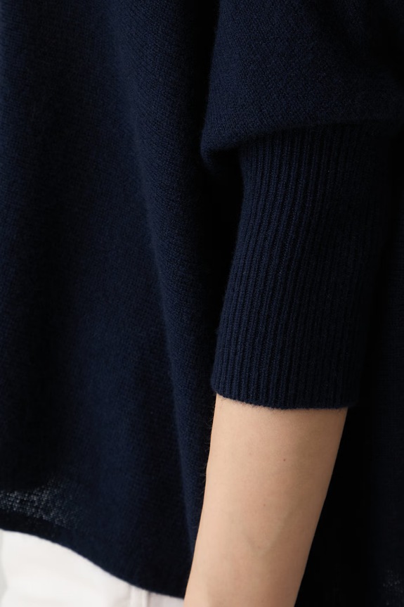 Joop! sweter damski kaszmirowy 30103319 granatowy