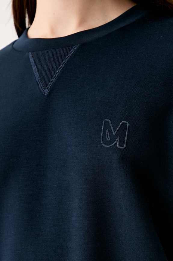 Mos Mosh bluza damska z wiskozą Kiki 180390. granatowy