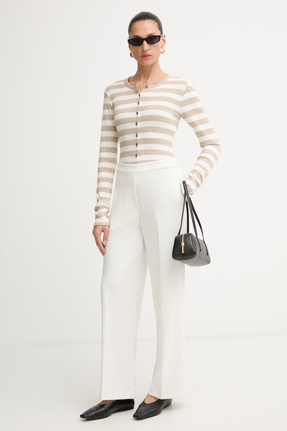 rag & bone kardigan damski z wiskozą RE2J26PT3KW beżowy AW26