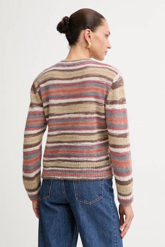 Odzież A.P.C. sweter damski z wełną pull gabby WPABG.F23515 brązowy