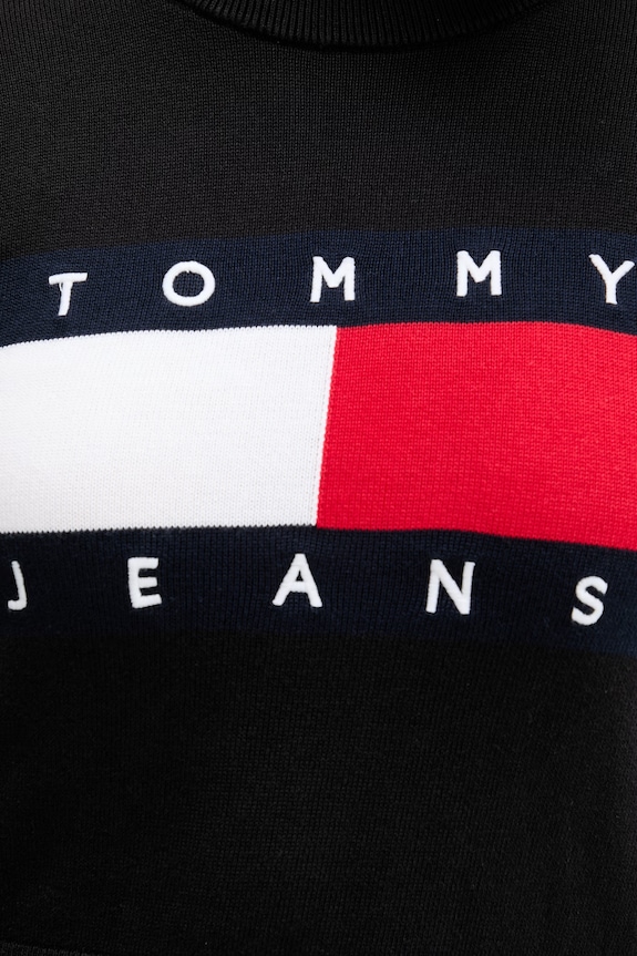Tommy Jeans pulover pentru femei din bumbac DW0DW22930 negru