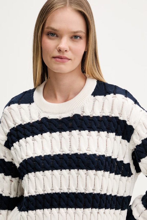 Tommy Jeans sweter damski bawełniany granatowy DW0DW22926