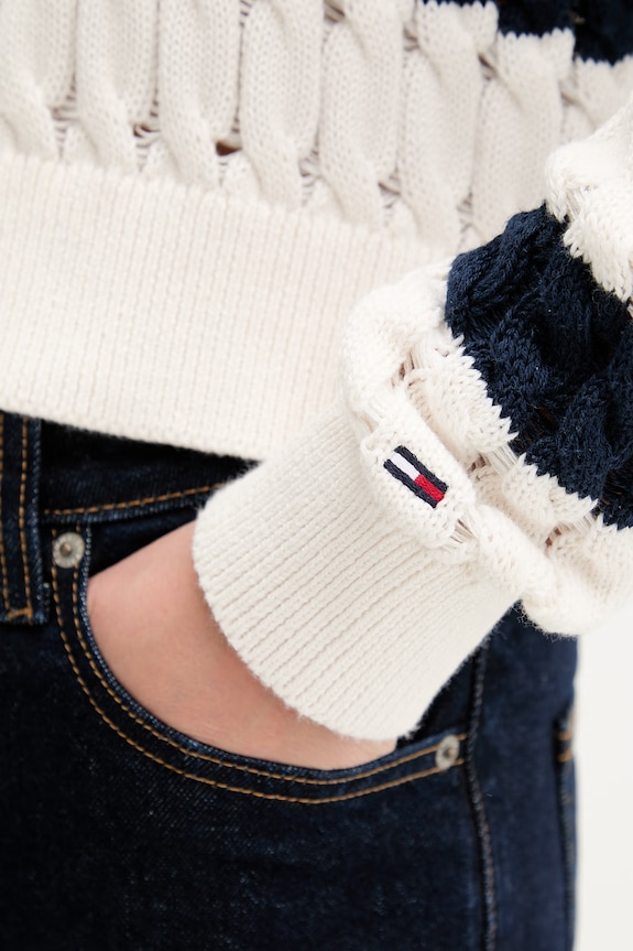 Tommy Jeans sweter damski bawełniany DW0DW22926 granatowy